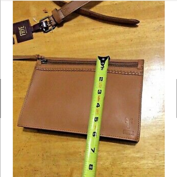 New $218 FRYE Tan Leather Braid BELT Remove BAG XL - Picture 4 of 13